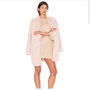 bishop + young Plush Open Shearling Cardigan/Jacket